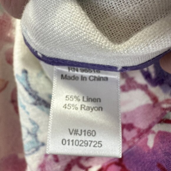 Coldwater Creek Multicolor Floral Jean Linen Jacket - Picture 4 of 12